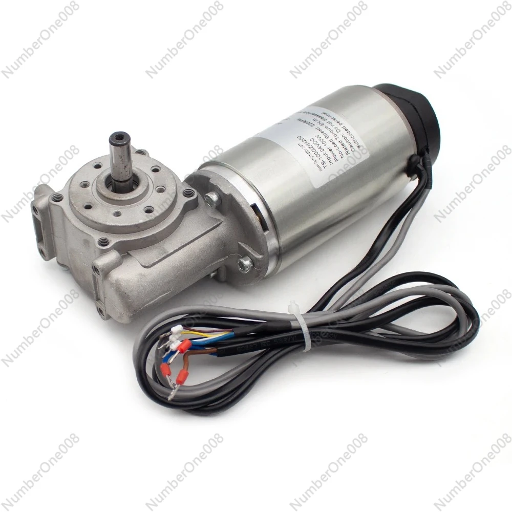 100W 24V DC Automatic Door Motor with Encoder, Worm Gear Reducer for Sliding Gate & Hotel Door System