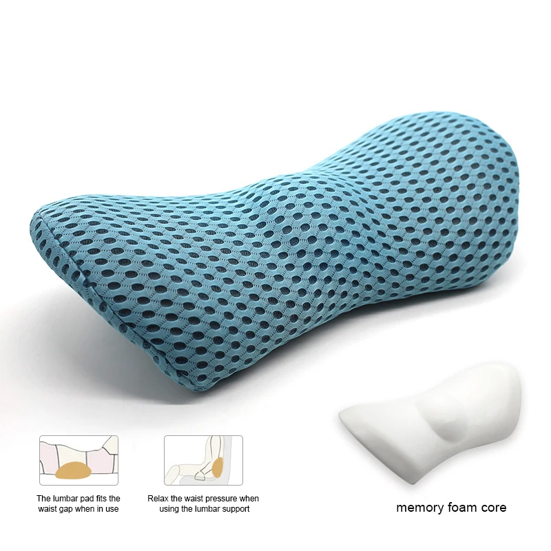 

Breathable Memory Cotton Physiotherapy Lumbar Pillow Waist For Car Seat Back Pain Support Cushion Bed Sofa Office Sleep Pillows