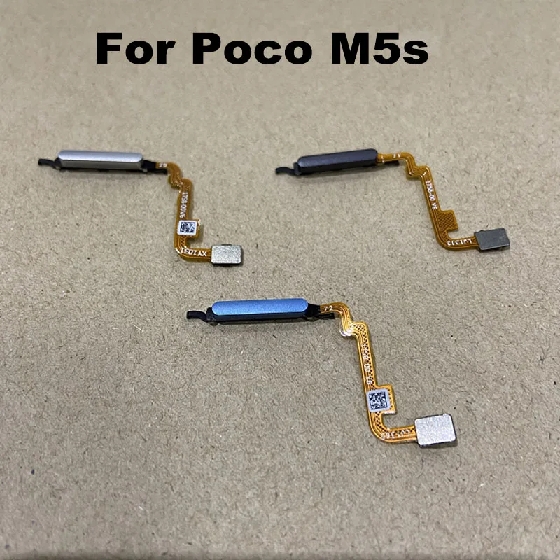 New For Xiaomi Poco M5s Fingerprint Sensor Home Button Menu Touch ID Scanner Ribbon Connector Flex Cable