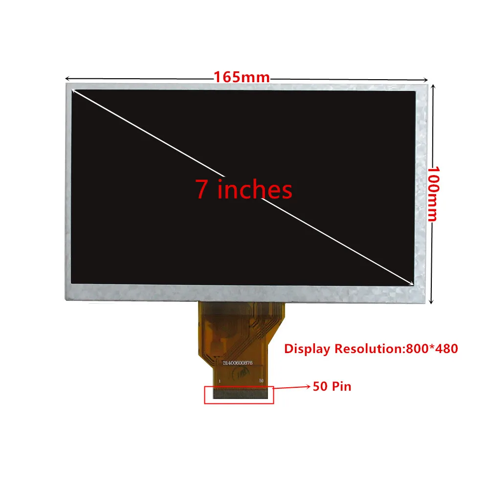 7 Inch LCD Display Screen AT070TN90 V.1/V.2./KX0705001/KR070PB2S For Tablet PC Replacement Parts