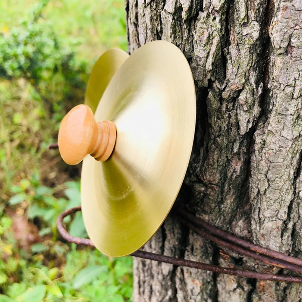 2 قطعة الصنج اليد النحاس خشبية إصبع الصنج أداة قرع صغيرة للرقص الشرقي راقصة الدراما تعليم الموسيقى