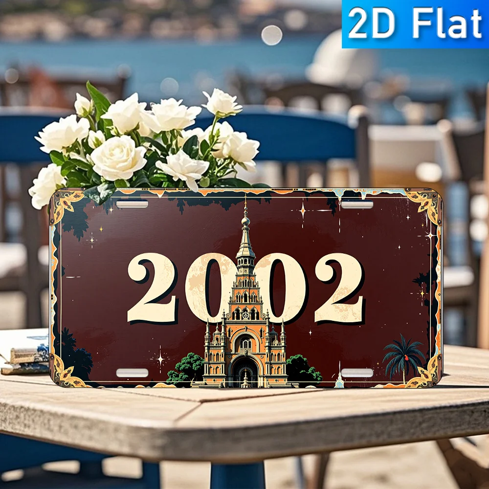2D Flat - [Open ]2D Flat2D Plane - 1pc Vintage Wall Art Medallion - 15.24X30.48 Cm Vintage Metal Sign with Santa Claus And Chris