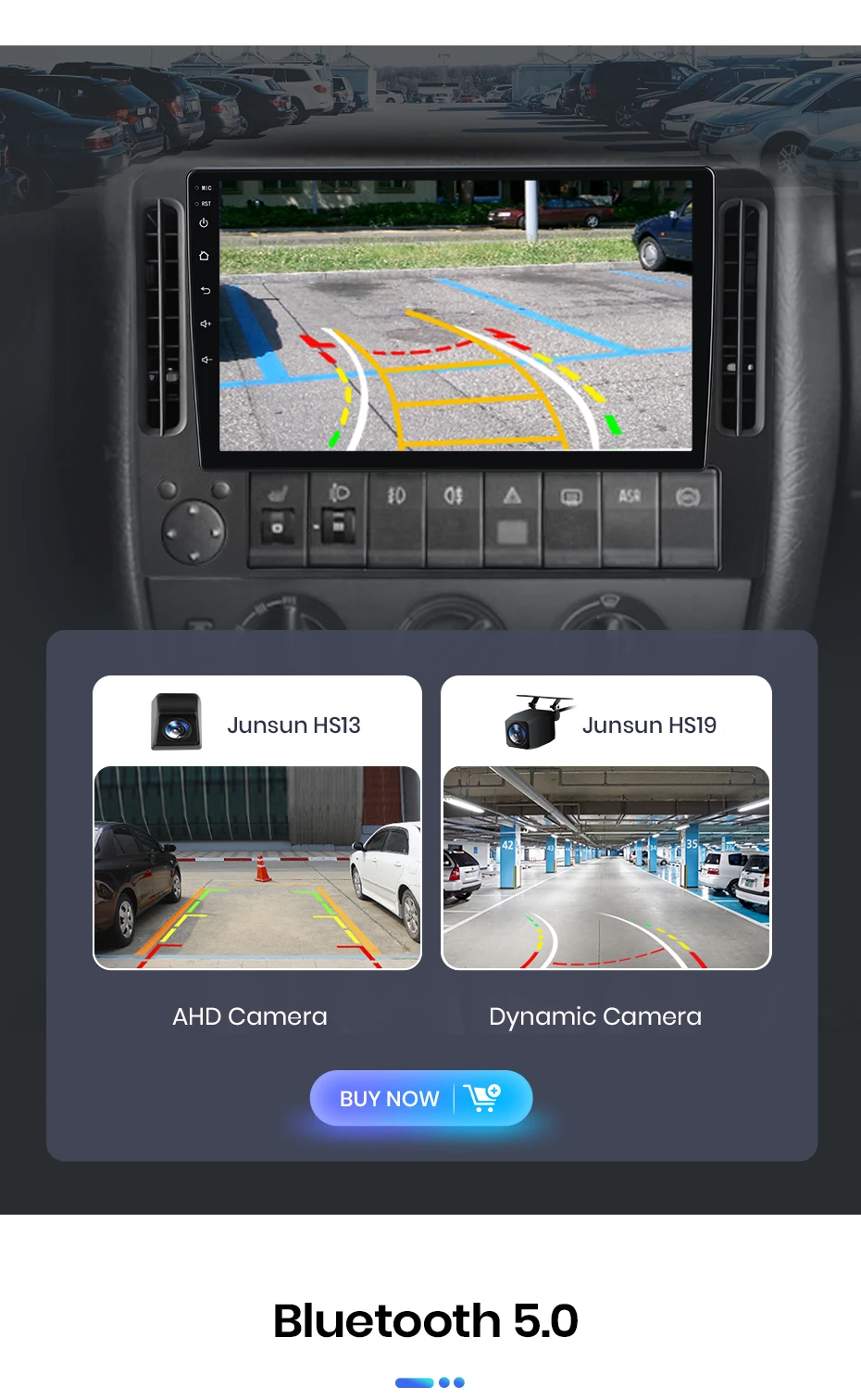 Junsun Kabelloses CarPlay Android Auto Autoradio für Audi C4 100 1998+ GPS Multimedia 2 DIN – Detail 14