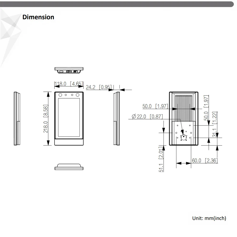 Imagem -05 - Dahua-dual-lens Face Recognition Access Controller Swiping Cartão Senha de Impressão Digital Asi7214s-w Lcd 1024x600 7