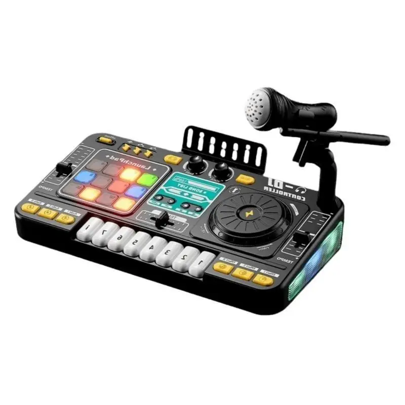 

652F Реалистичный детский DJ-оборудование перезаряжаемый микшер со световыми эффектами и избиением