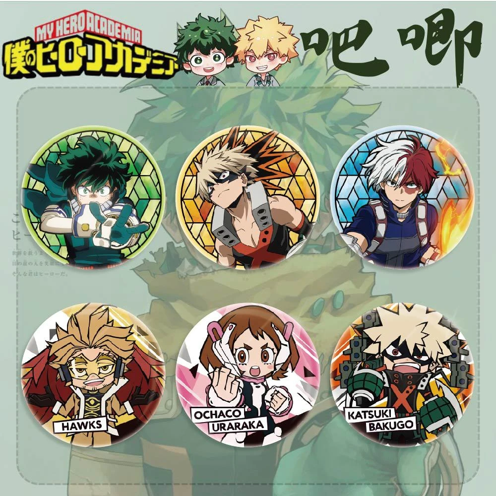 

58 мм аниме My Hero Academia Bakugou Katsuki Midoriya Izuku косплей костюм значок жесть брошь ﻿ Опора в подарок