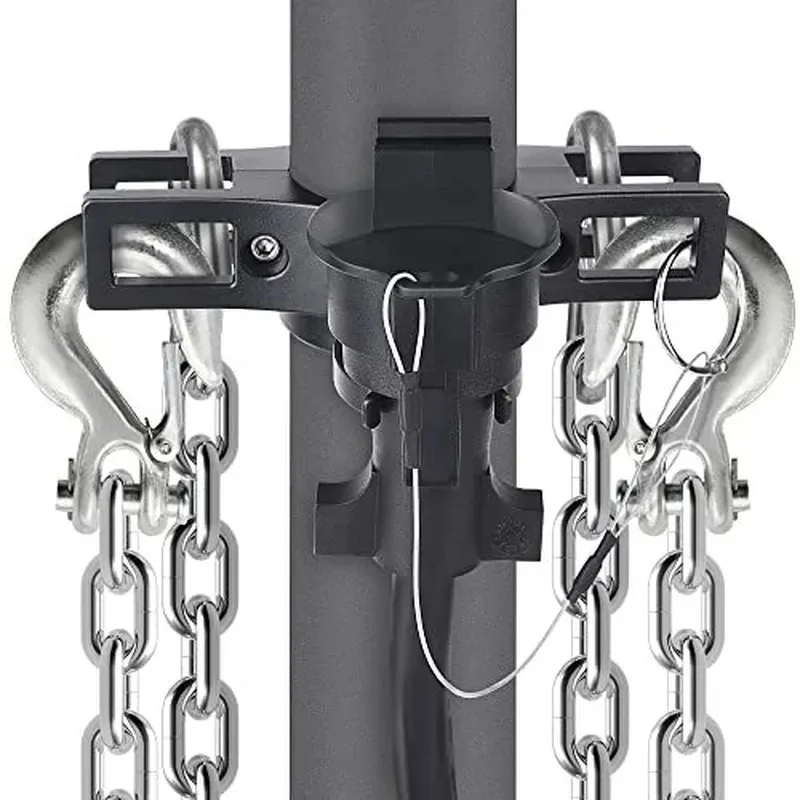 for Aluminum Alloy Trailer Chain Bracket with 7 Pin Plug Holder Travel Trailer Accessories