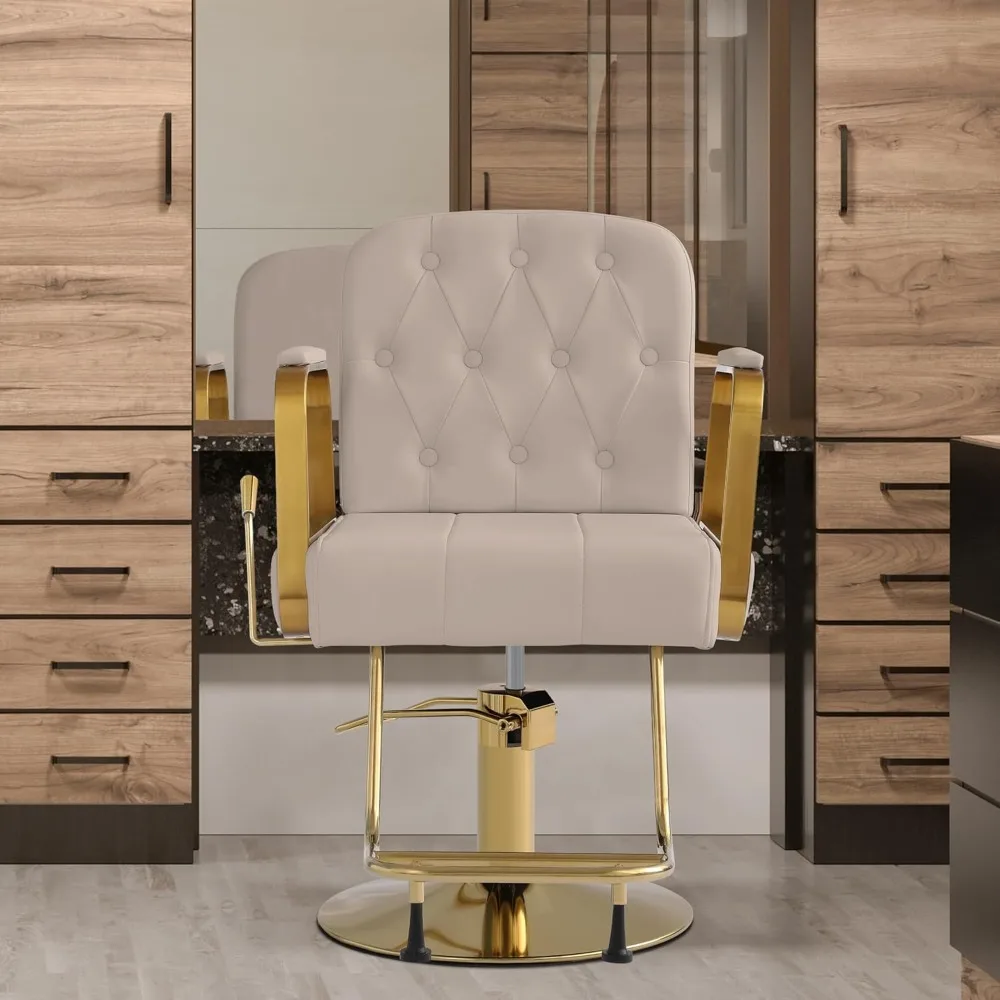 

Salon Hair Chair, Height Adjustable Barber Chair, Reclining Barber Chairs, 360 Degree Swivel Shampoo Chair