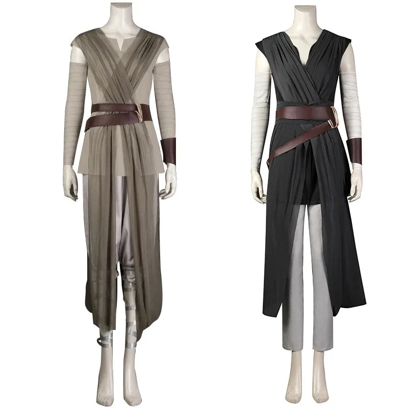 Star e Wars Rey Costume Cosplay The Rise of Skywalker Uniforme Cosplay Set completo Costumi di Carnevale di Halloween per Donna Gir