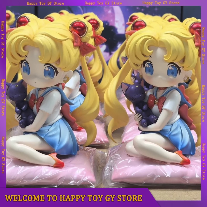 

Nana Sailor Moon Anime Figure Sitting Q Version Action Figure Sailor Moon GK Model Action Figure Ornament Collection Figure Toy