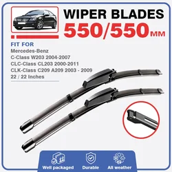 For Mercedes Benz C CLC CLK Class W203 CL203 C209 A209 Sportcoupe Front Wiper Blades Windscreen Windshield Window Accessories