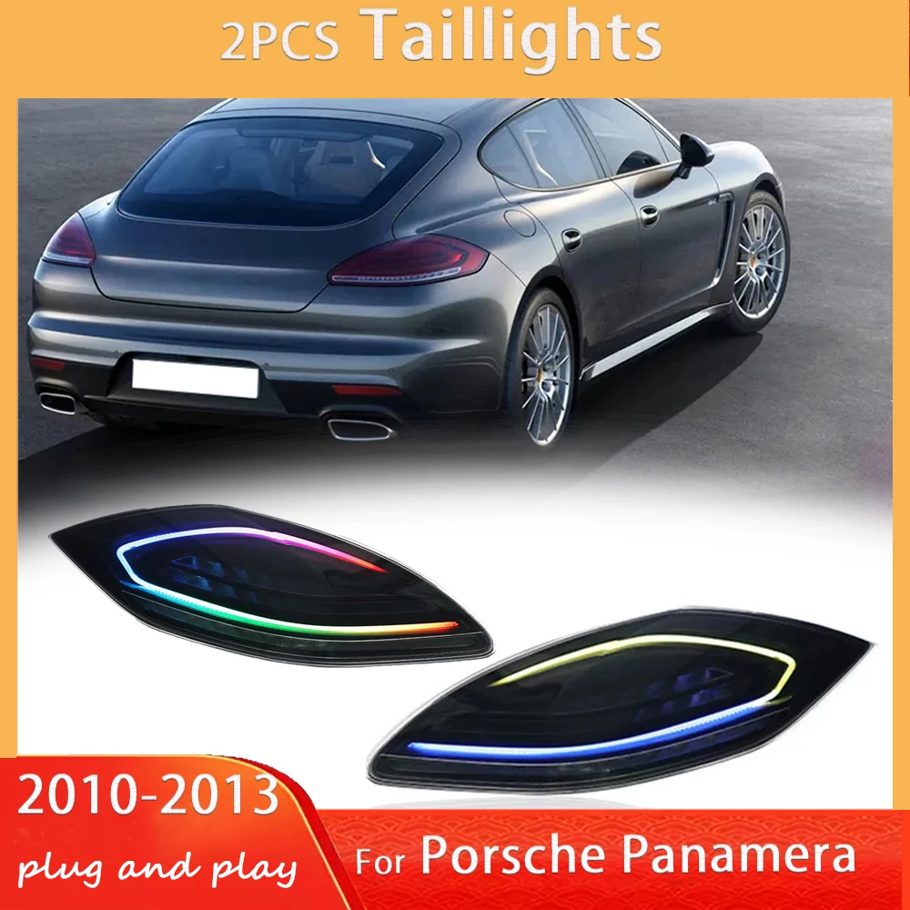 

Автомобильные светодиодные задние фонари RGB для Porsche Panamera 970.1 2010 2011 2012 2013, модифицированные светодиодные задние фонари указателя поворота, замена галогенной лампы
