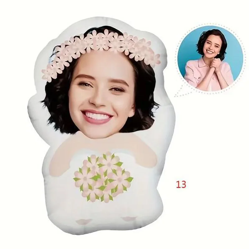 Customized special-shaped pillows with wreaths, interesting pillows as gifts for family, friends, colleagues, friends, brothers,