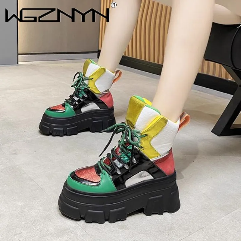 

NEW Designer Platform Boots Women Vulcanized Shoes Fashion Colorful Casual Ladies Trainers Sport Sneakers Women Zapatillas Mujer