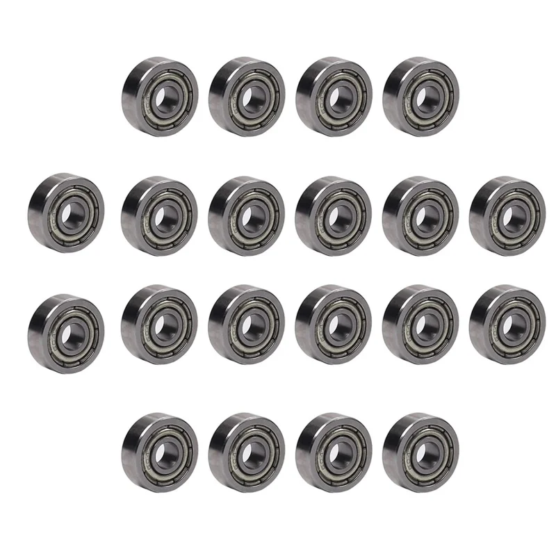 20Pcs 604ZZ Miniature Deep Groove Ball Bearings Skateboard Bearings Double Sealed 4mm x 12mm x4mm