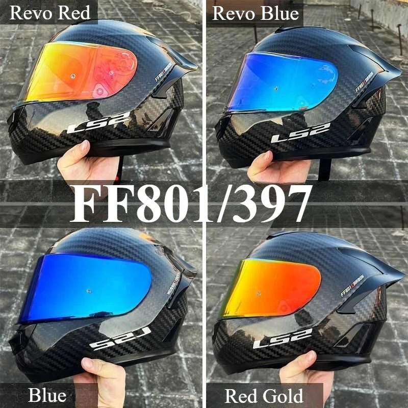 FF801 Visor for LS2 FF397 FF801 Full Face Helmet Shield Anti-UV Casco Moto Replacement Accessories