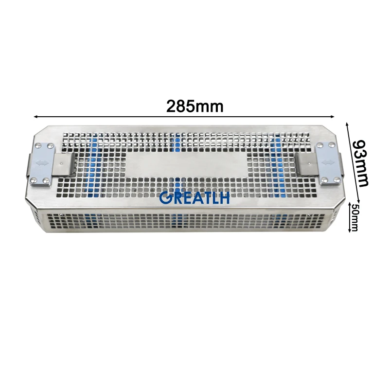 GREATLH Disinfection Tray Case Aluminium Sterilizaiton Case for Holding Instrument Sterilized Endoscopic Surgical Instrument