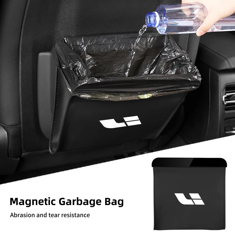 

Car Garbage Bag Seat Hanging Trash Can Leather Storage Pocket For Leading Ideal Lixiang Li L7 L8 L9 ONE 2022 2023