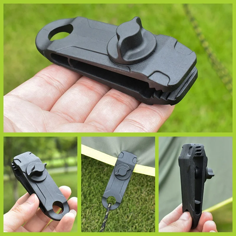 5pcs Nylon Tarp Clips Windproof Awning Clamp Grip Tarp Clips Heavy Duty Tent Clips Outdoor Camping Tent Fastener Clamp Buckle