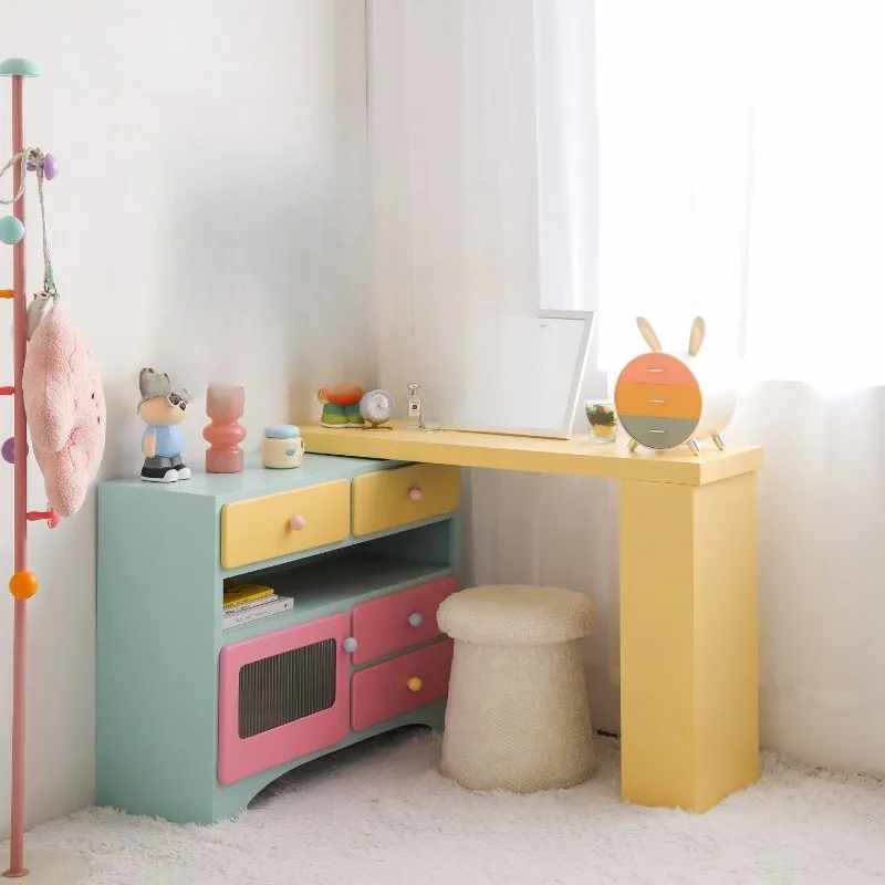 bedroom storage cabinet, cosmetic cabinet, bedroom end of bed corner chest, telescopic integrated multi-functional cabinet