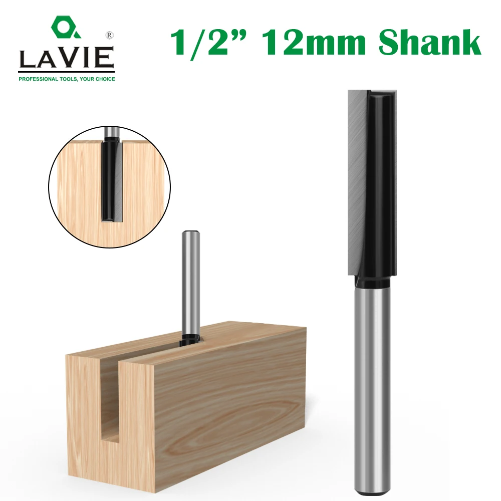 1PC 12mm 12.7mm Shank Lengthened Cleaning Bottom Keyhole Router Bit Diameter 17mm Engraving Machine Woodworking Milling Cutter