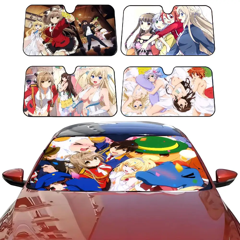 

ANIME A-Amagi Brilliant Park Автомобильный солнцезащитный козырек Parasol Солнцезащитный козырек на лобовое стекло автомобиля с защитой от ультрафиолета и внутренний охладитель