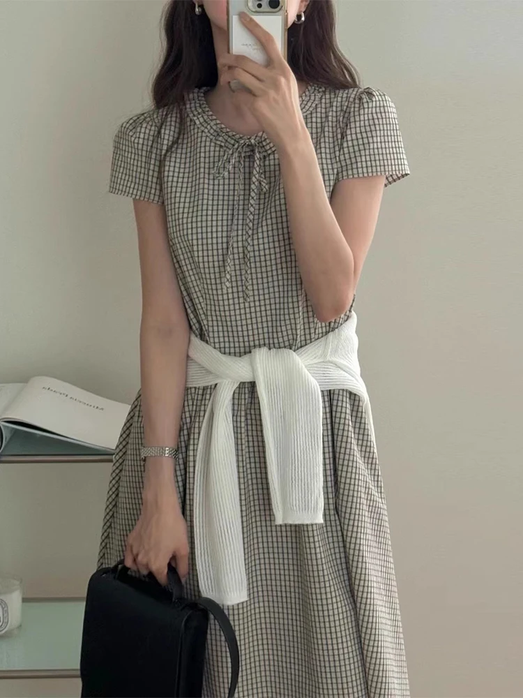 Korean Sle Plaid Dr… - image