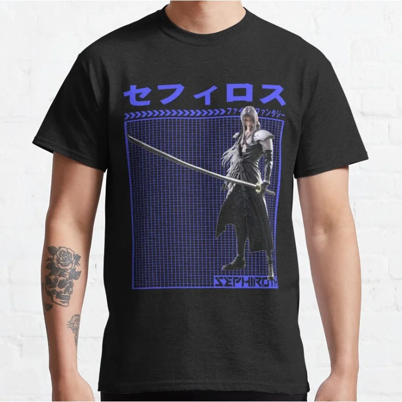 

FINAL FANTASY SEPHIROTH MURAMASA Gift t shirt for RPG gamer 100% cotton printed tee Short Sleeve Graphic Clothes All size tops