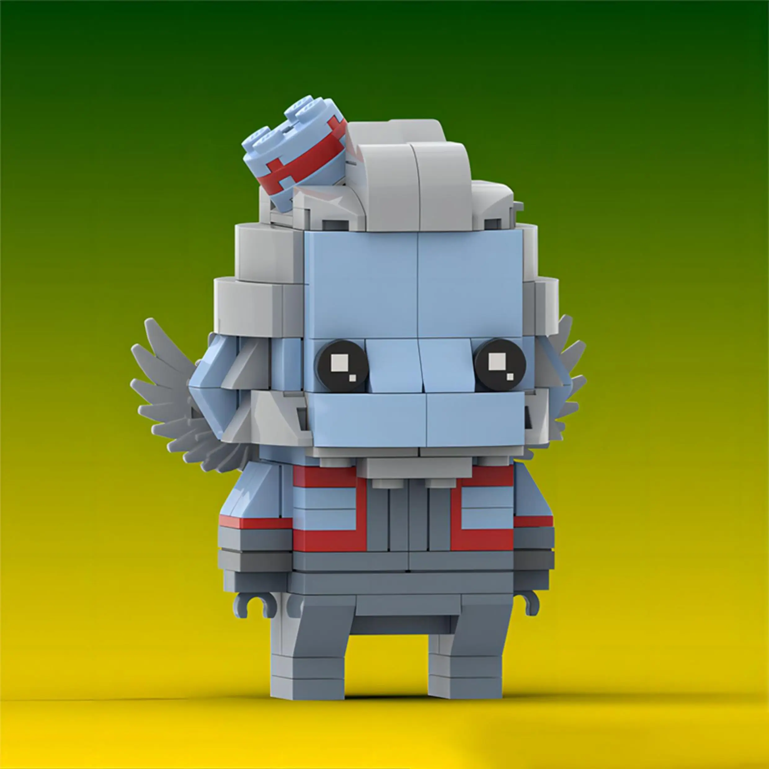Märchenreise MOC Bricksheadz Bausteine Gelber Straßenabenteuer-Charakter DIY Mini-Bausteine Sammlermodell Spielzeug Geschenke – Detail 2