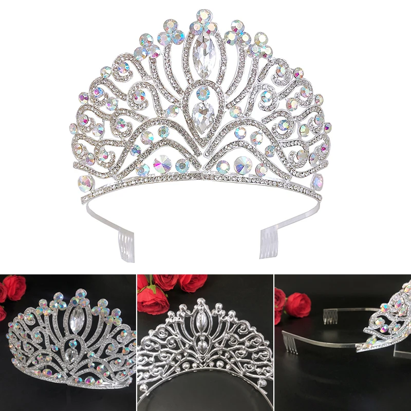 Bridal Crown Headwear Wedding Birthday Crown Headdress Pearl Retro Luxury For Bride For Girls For Wedding Good-looking Newly