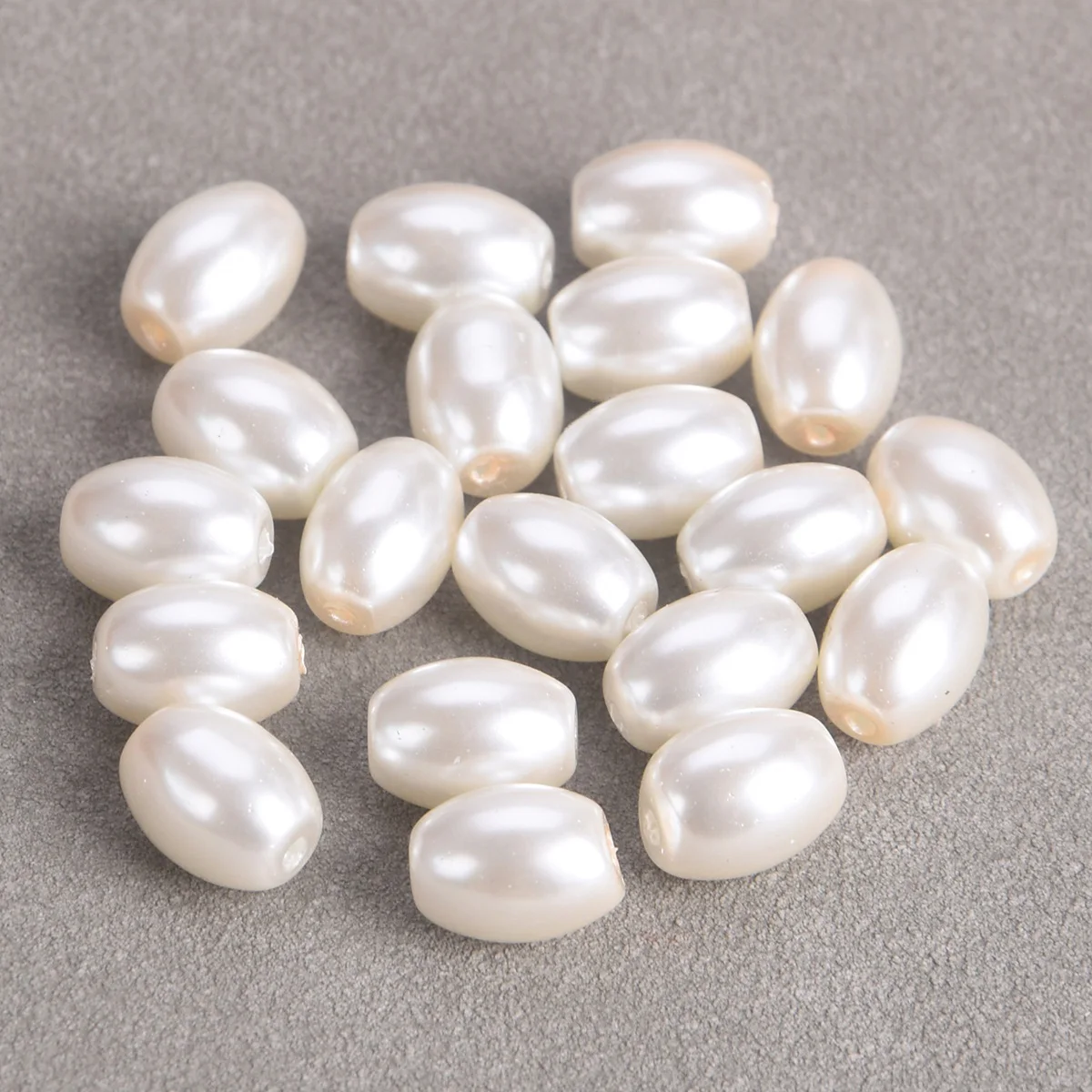 

Beige Color 6x4mm 8x6mm 11x8mm Oval Shape Pearl Coated Opaque Glass Loose Beads For Jewelry Making DIY Bracelet Findings