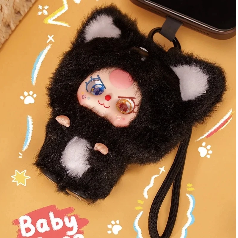 Bebê três mini abraço série vinil rosto pingente de pelúcia caixa cega mini pendurado brinquedo tendência caixa surpresa presente do estudante bonito colecionável