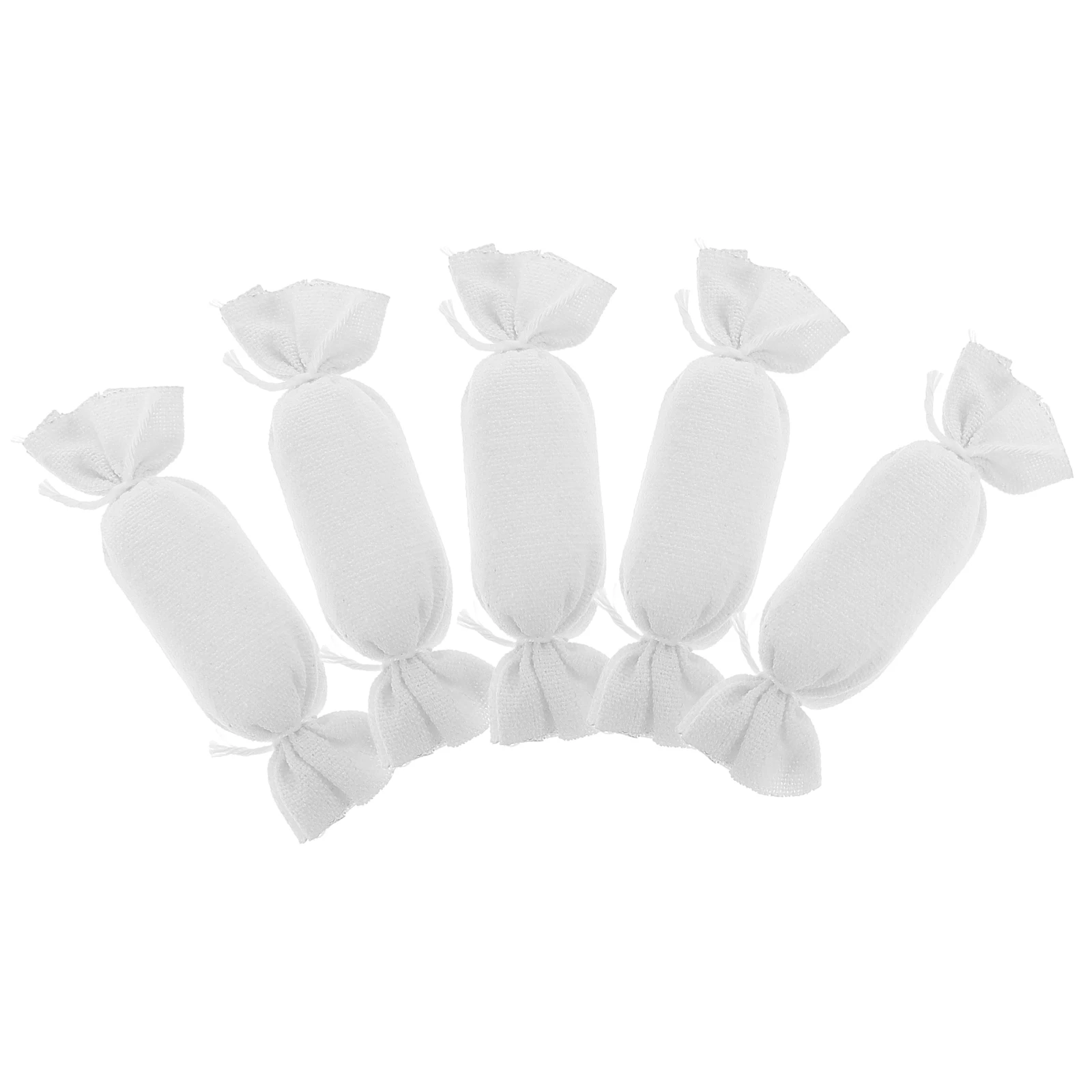 

5 Pcs Ring Holder Earring Display Stands Watch Wedding Jewelry Tray Sponge Burlap Material Multifunctional Design