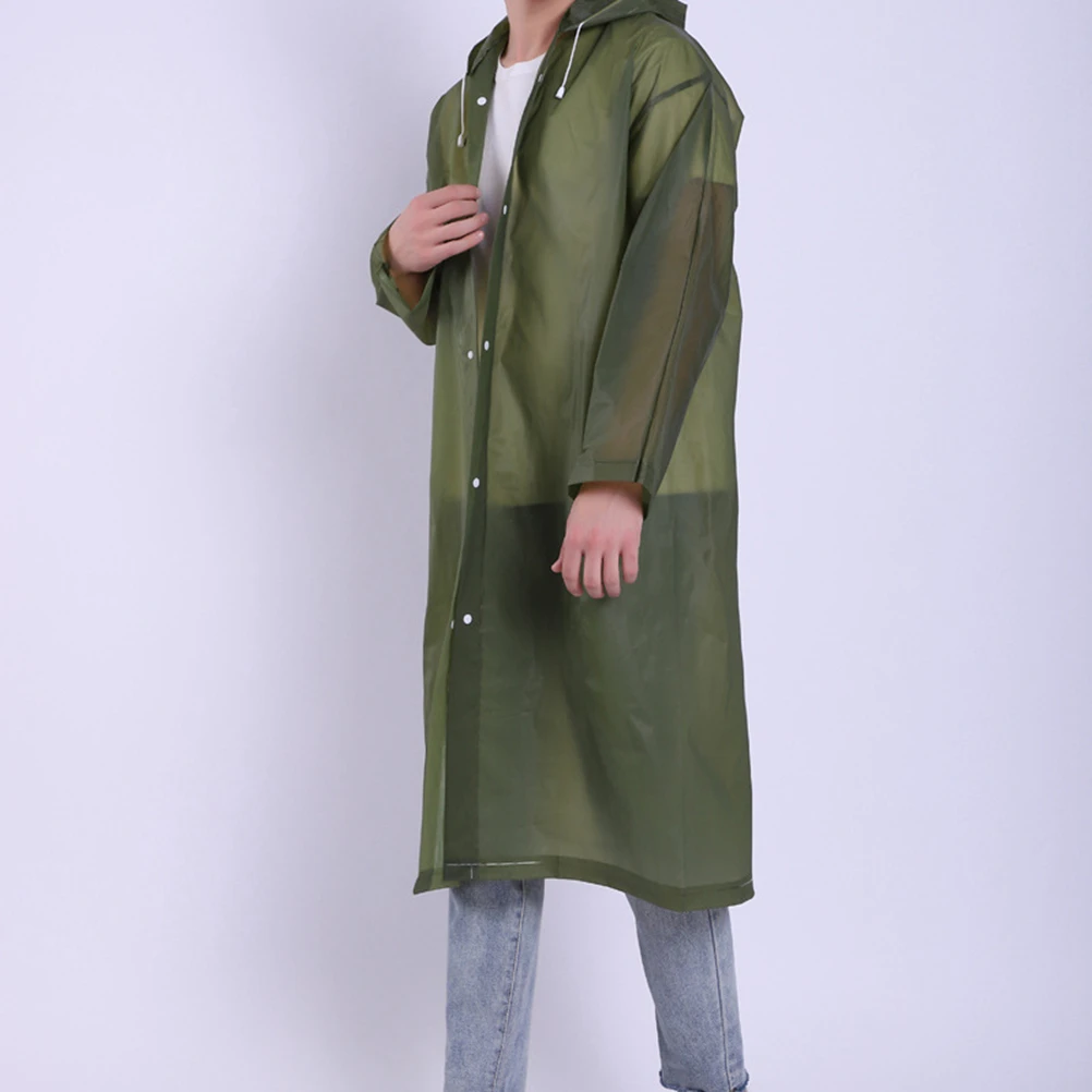 

Eva Eco-Friendly Reusable Raincoat Lightweight Waterproof Outdoor Poncho Hood Sleeves Adults One Size Fits Most Travel Hiking