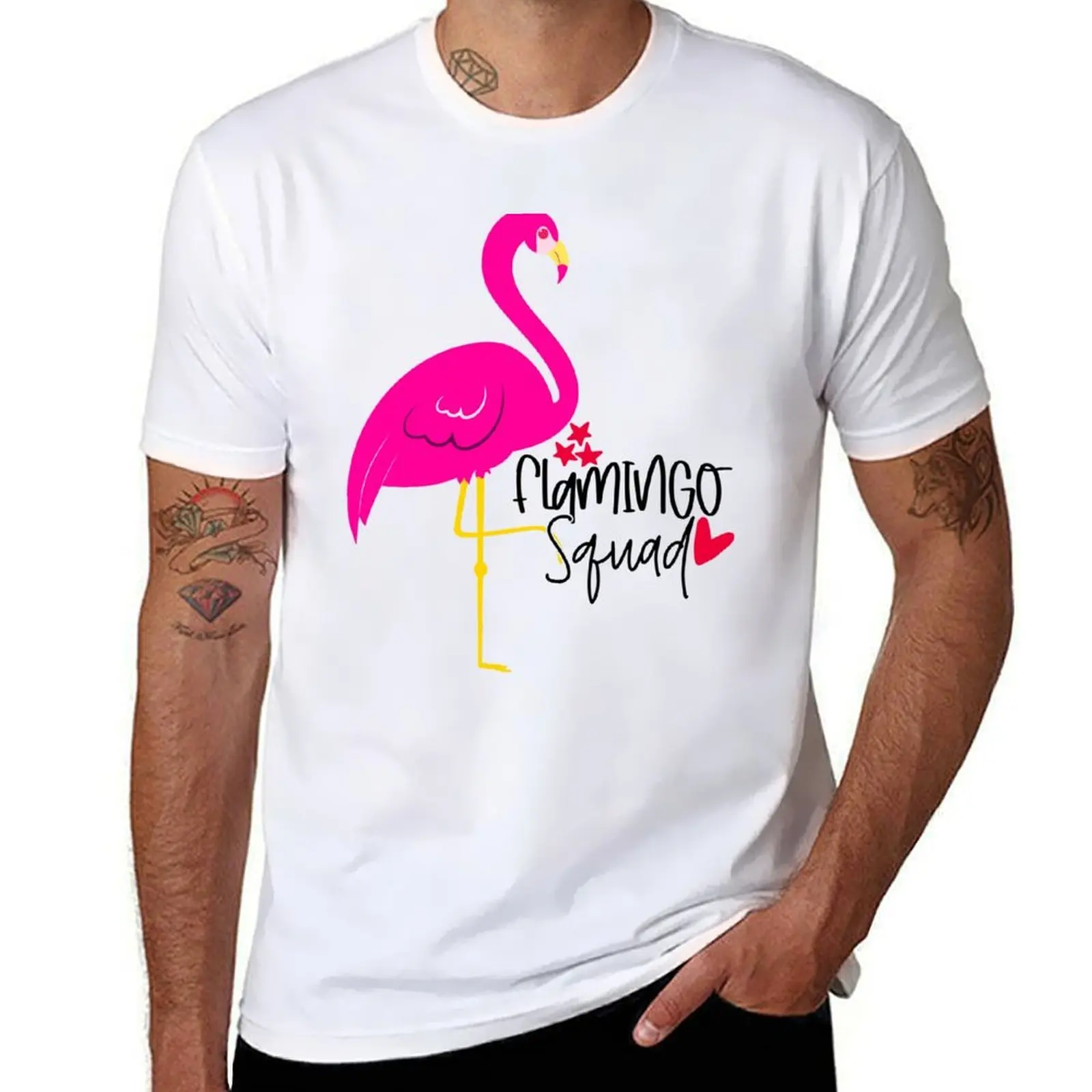 

Flamingo squad T-Shirt man t shirts for men man t shirts high quality luxury brand T-Shirt
