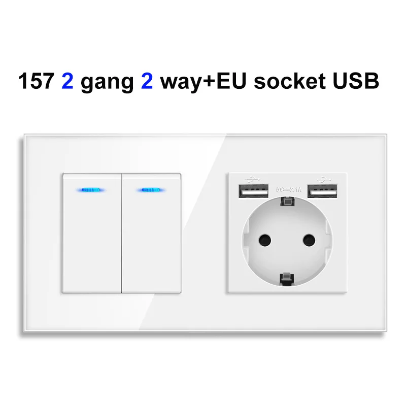 Variant: 157  2 gang 1 USB