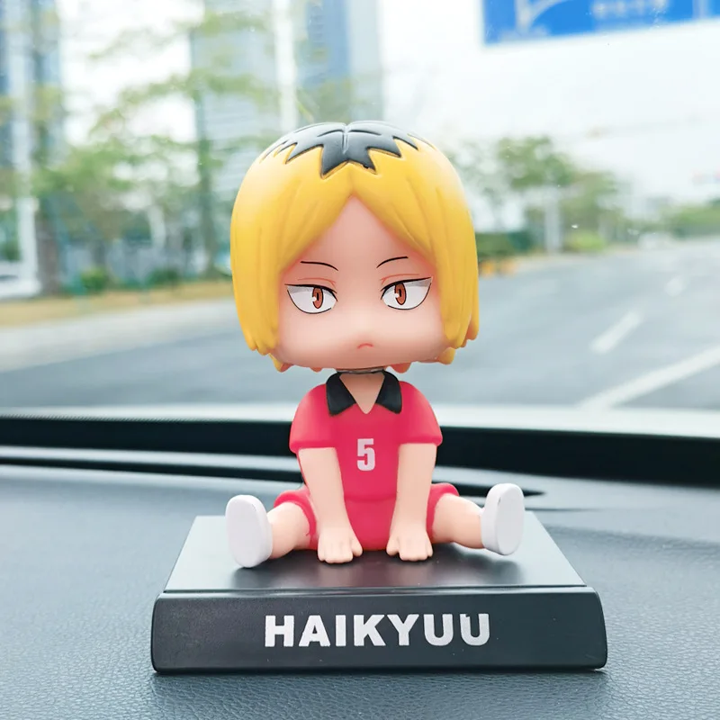 Anime Haikyuu de 11 cm!! Figura hinata shoyo carro boneca balançando cabeça interior do automóvel kawaii mesa ornamento bobble cabeça crianças brinquedos presente