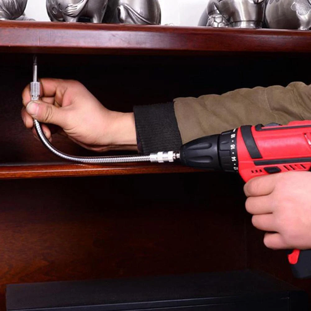 전기 스크루 드라이버 연장 로드 1 4 육각 유연한 샤프트 비트 거치대 150-400mm 드라이버 래칫 스크루 드라이버 수동 도구