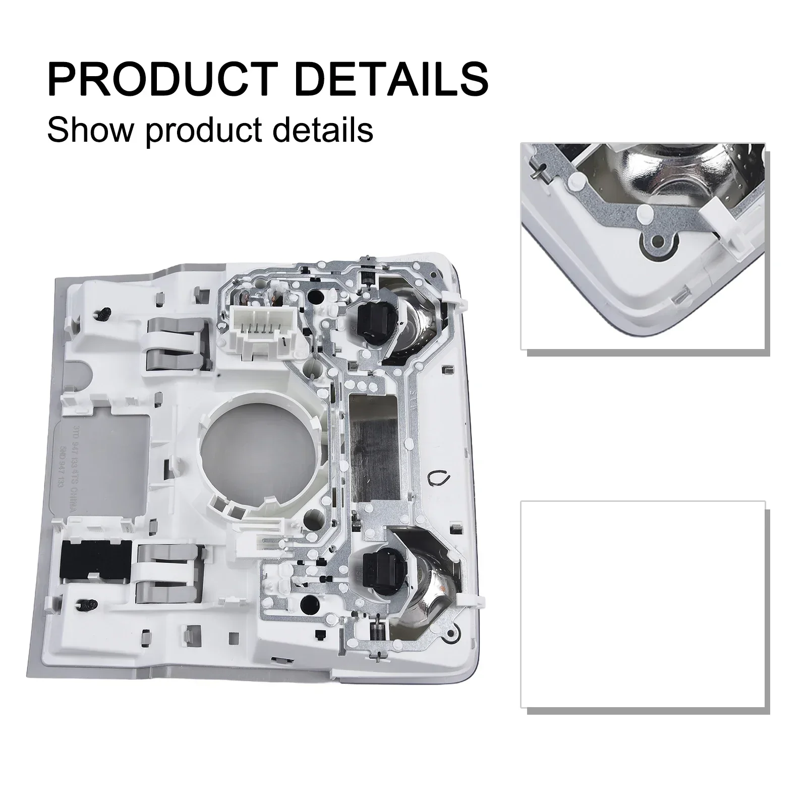 

Car Accessories Interior Dome Light Car Ceiling Light ABS Car Interior Gray 1K0947105P For Skoda 2010-2017 High Quality