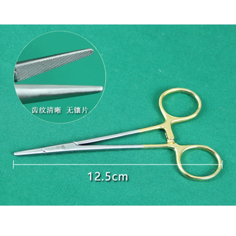 

Double Eyelids Embedding Surgical Tools Gold Handle Needle Holder Needle Clamp Cosmetic Shaping Ophthalmic Instruments