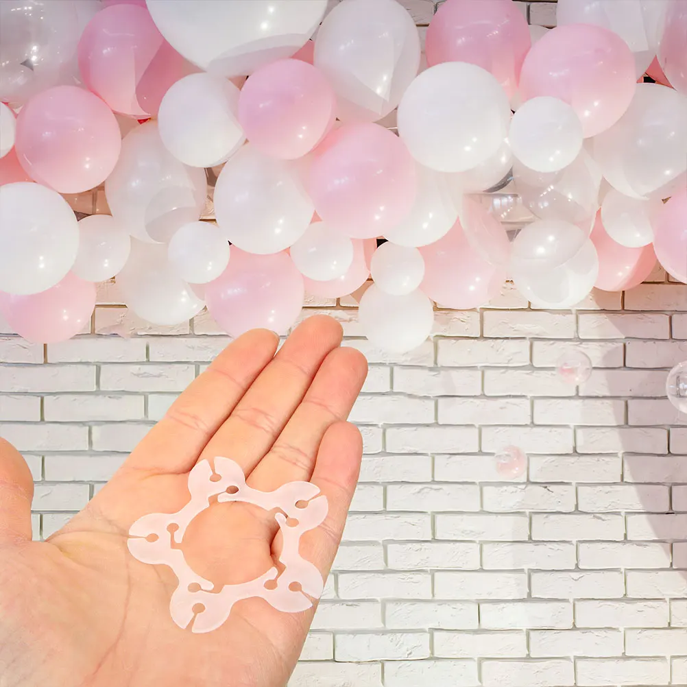 

50 Pcs Balloon Clips Arch Folders Plastic Connector Buckles for Wedding Birthday Party Decorations Balloons Accessories