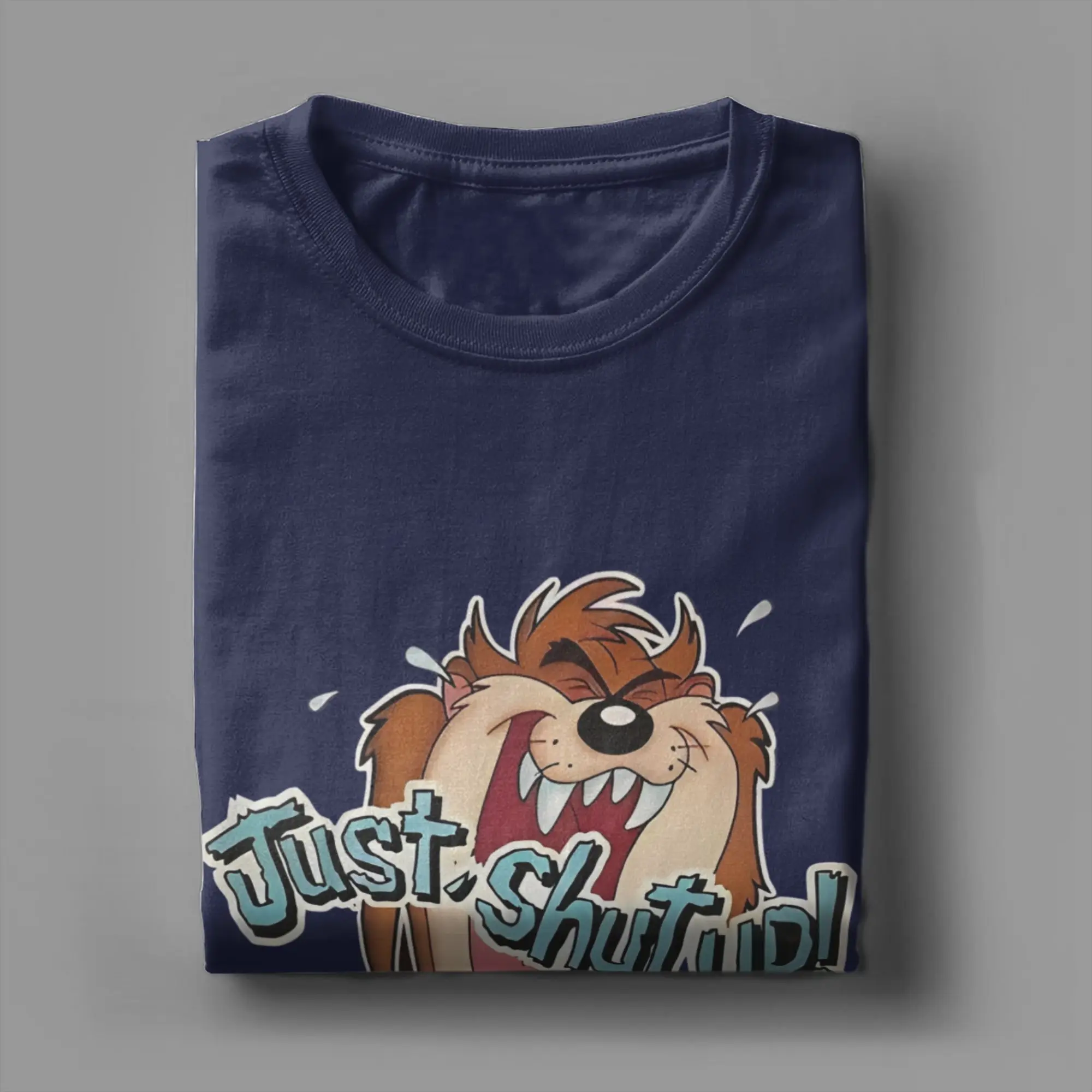 Space Jam Just Shout up Tazs T-Shirt für Herren und Damen, Baumwolle, Neuheiten-T-Shirts, Rundhals-T-Shirts, Kurzarm-Tops, Neu eingetroffen – Detail 1