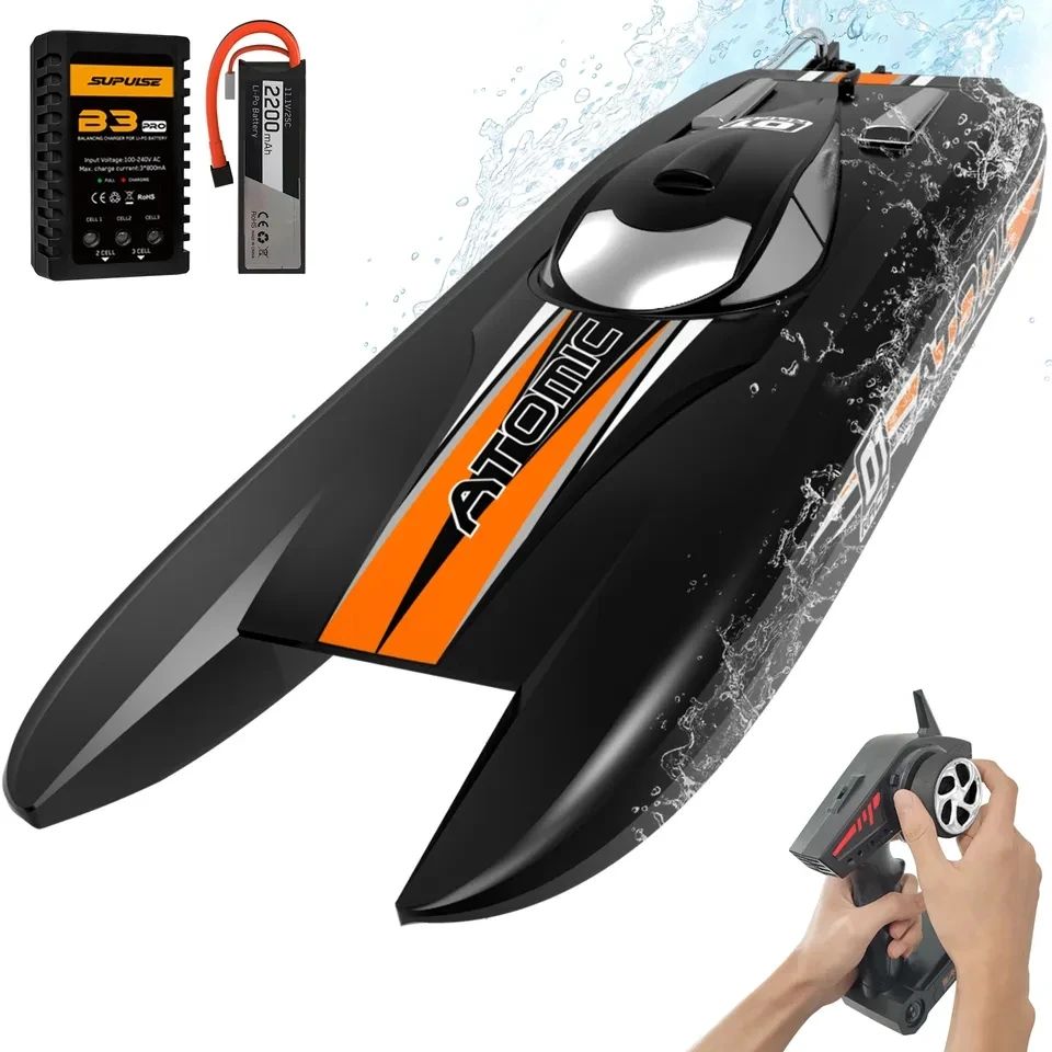 Brushless RC Boats For Adults 40+MPH Fast Remote Control Boat With Rechargeable Batteries High Speed Speedboat Gift For Adults