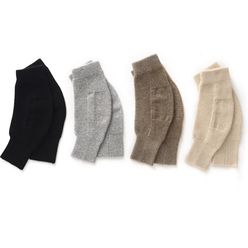 100% Cashmere Knee Pads 35cm Extended Thickened Women's Knee Warmers Men's Old Cold Leg Cold-Proof Knee Pads Cycling Windproof