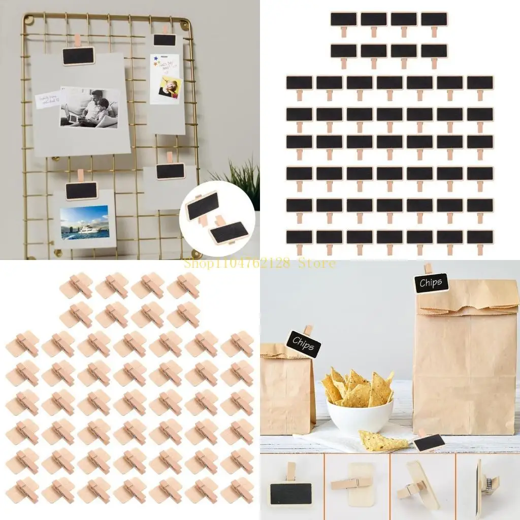 Pack of 50 Handy Mini Chalkboard Clips for Memo Boards and Desk Organization best sale