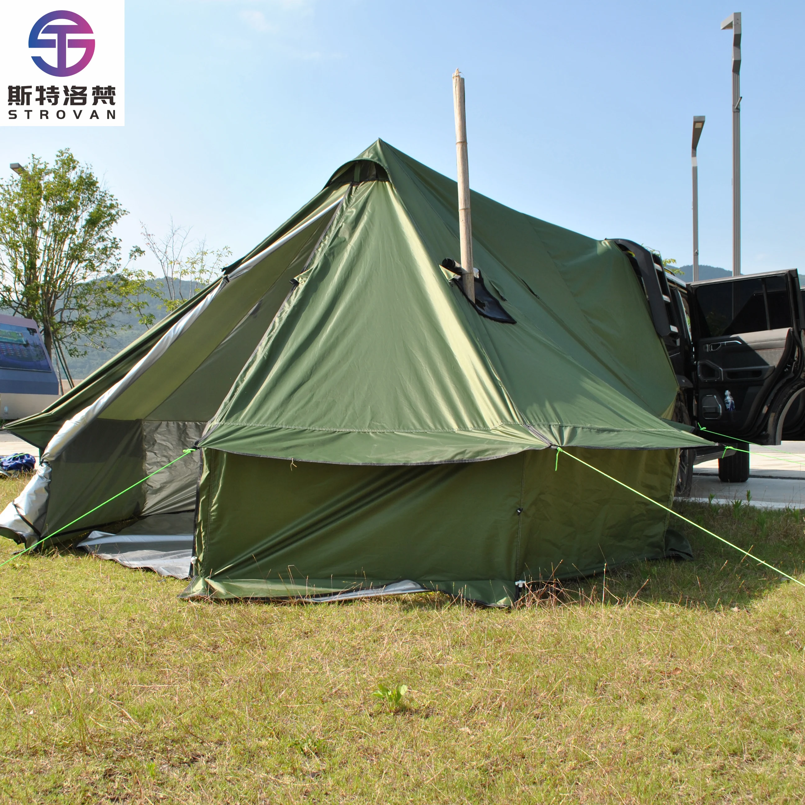 

STLF LZS Durable SUV Tent,Hatchback Tent,Car Rear Yurt Tent, 4 Person Car Rear Teepee Tent with Stove Jack Mongolian Tent,Car Re