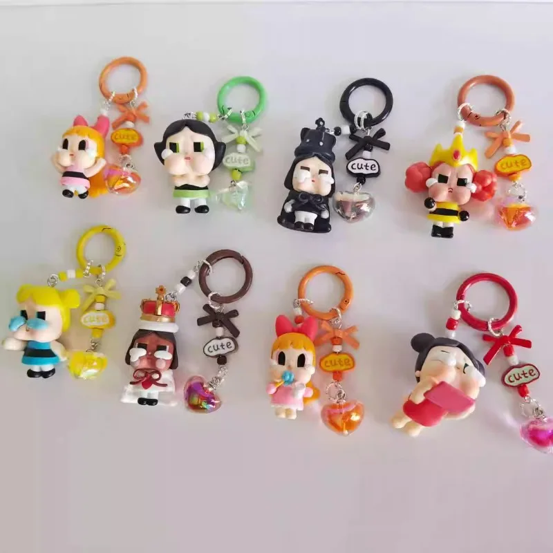 

Kawaii Queen series Crybaby Doll Keychain Anime Cartoon Doll Bowknot Mobile Phone Bag Pendant Charms Backpack Decoration Gifts
