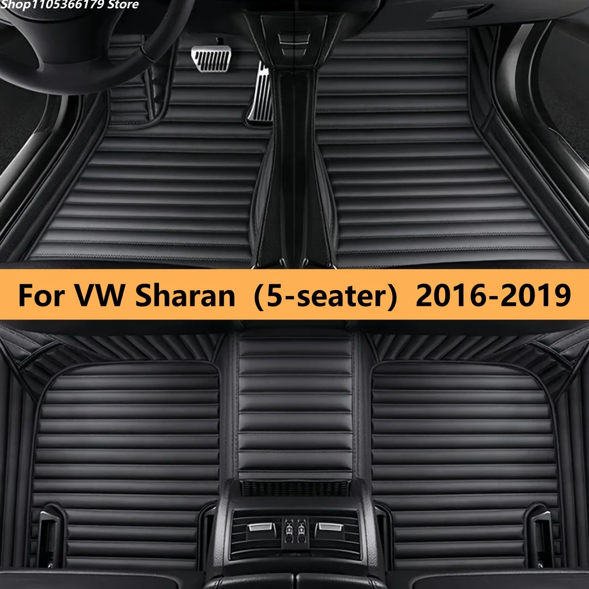 

Коврики для пола, подходящие для VW Sharan (5-местный) 2016, 2017, 2018, 2019 годов выпуска, автомобильные коврики, полный комплект, ковровые покрытия для салона автомобиля.
