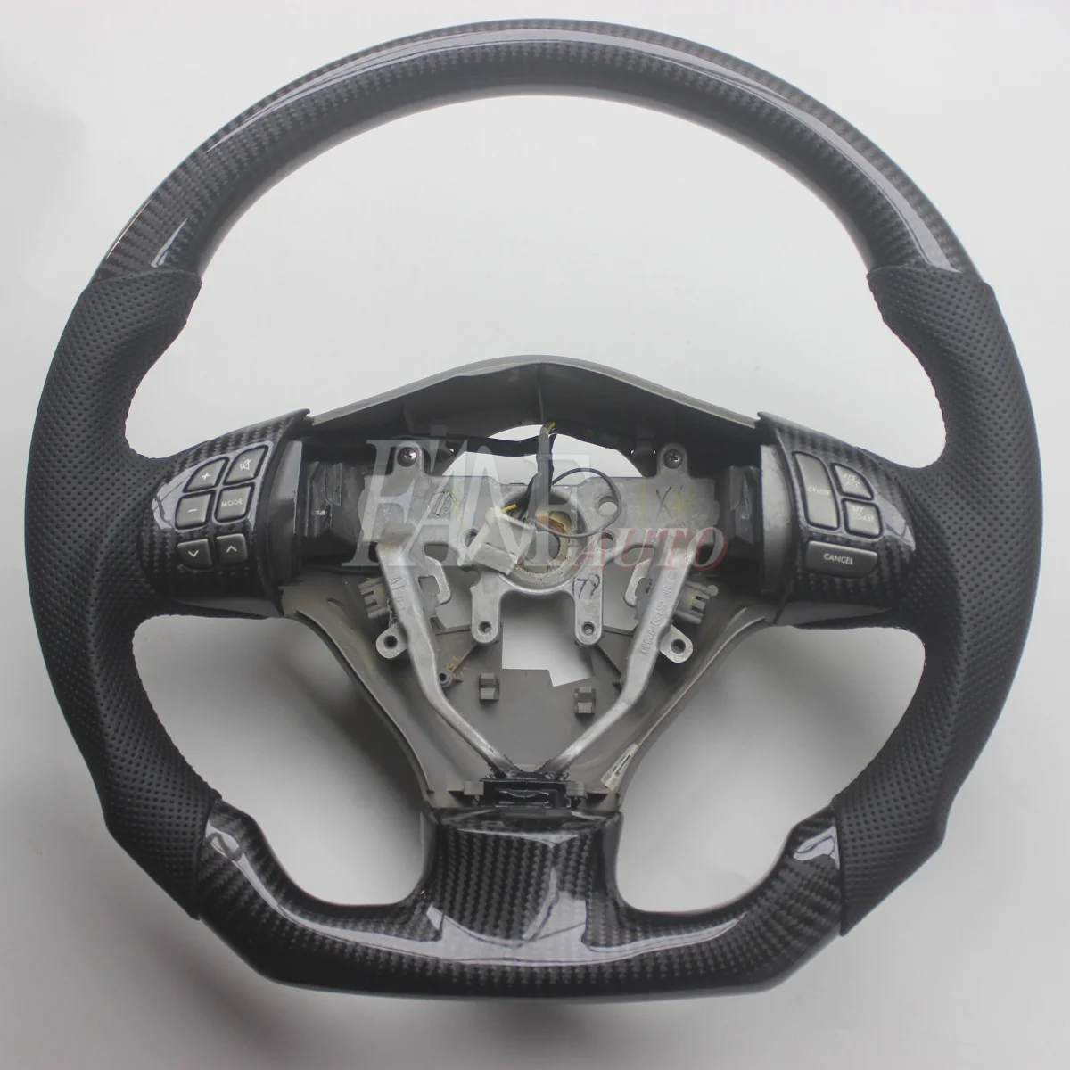 

Replacement D Shape Real Carbon Fiber Steering Wheel for Subaru Forester 2008-2012 SH with Perforated Leather