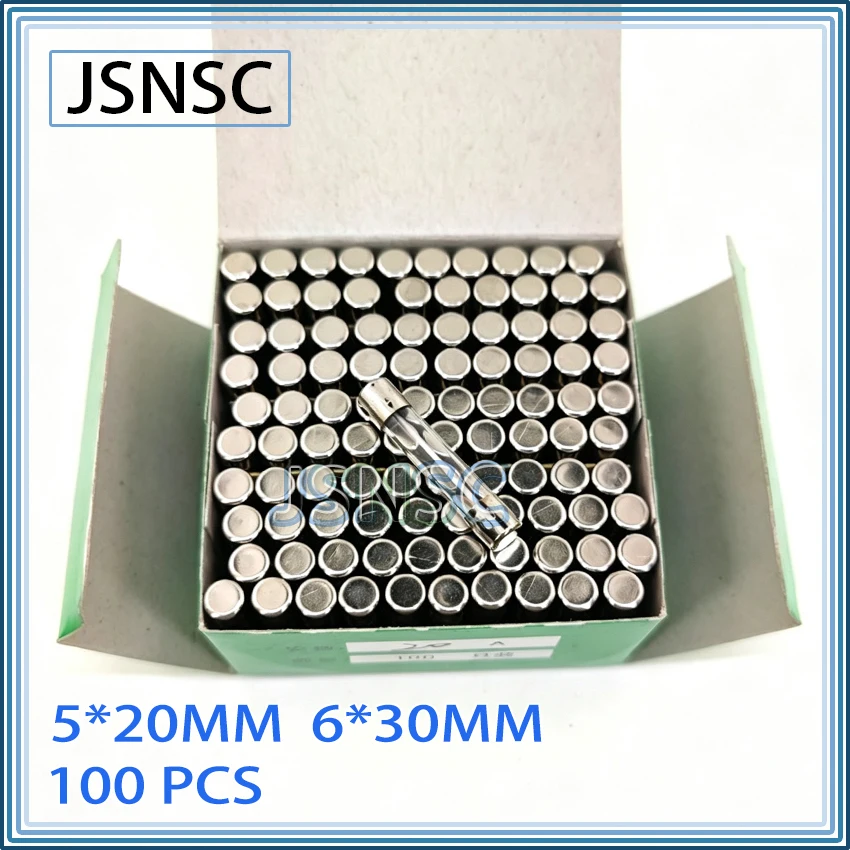 fast glass fuse 100pcs 5*20 5x20MM 6*30 6X30MM 250V 0.5A 1A 1.5A 2A 3A 4A 5A 6A 7A 8A 10A 12A 15A 20A 25A 30A green box Flat hat